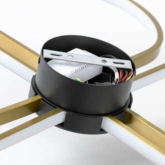 Потолочный светильник 62*7-7 см, 1*LED, 53W, 3000K, Lussole Lowell LSP-7351, матовое золото