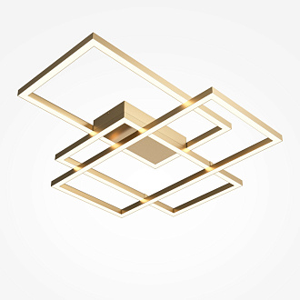 Светильник 67*78*8 см, 3* LED, 78W, 2600К-3500К, Maytoni Rida MOD015CL-L80GK золото матовое
