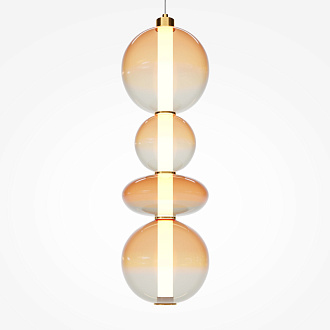 Подвесной светильник 20*20*387 см, LED, 36W, 3000К, Maytoni Futuro MOD307PL-L36BS3K латунный