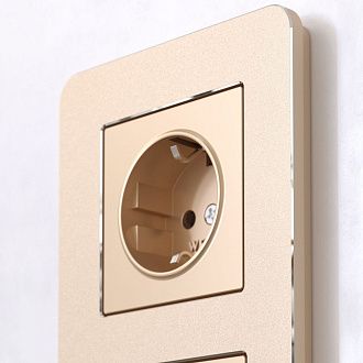 W0022611 Рамка на 2 поста Platinum, шампань Werkel, 4690389184468
