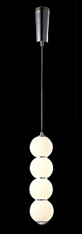 Светильник подвесной 10 см, 1*12W, 3000K, Crystal Lux DESI SP4 CHROME/WHITE Хром