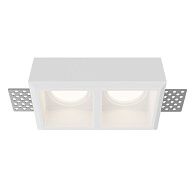 Встраиваемый светильник 15 см, Maytoni Technical Gyps Modern DL131-GU10-02-W, белый