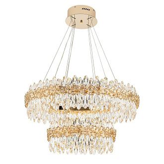 Люстра *80/50*20-160 см, *LED*130W, 3000-6000K, MODELUX  ML.9888.800.500 GD, Золото
