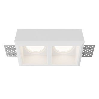 Встраиваемый светильник 15 см, Maytoni Technical Gyps Modern DL131-GU10-02-W, белый