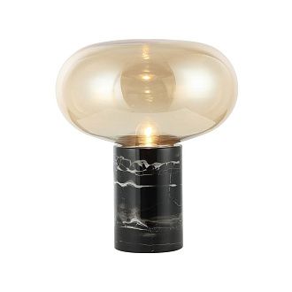 Настольная лампа 30*30*40 см, 1*E27 Gerhort G32149/1T DMR AMB, Черный мрамор