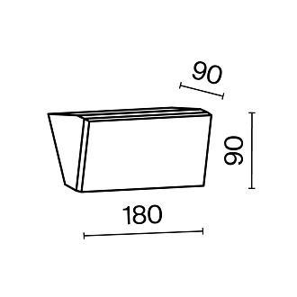 Светильник настенный 9*18*9 см, LED, 10W, 3000К, Maytoni Brick O436WL-L10GF3K серый