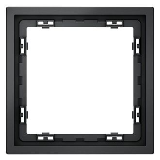 Рамка пластиковая Voltum S70 на 1 пост, графит пластик Soft touch VLS100107