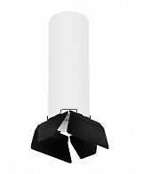 Светильник 11*11 см, GU10 50W, Lightstar Rullo R6496487, белый-черный