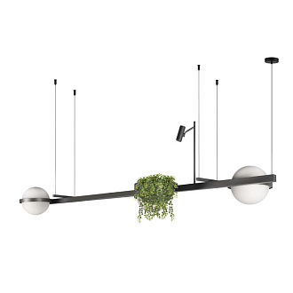 Светильник 195 см, 75W, 3000K, Loft It Jardin 10121/C Dark grey, черный-антрацит