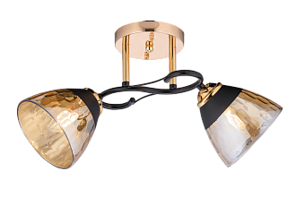 Люстра L420 x W170 x H230, мм, 2*40W (80W), GOLD+BLACK(ЗОЛОТО+ЧЁРНЫЙ) Rilon 06770/2 GOLD+BLACK