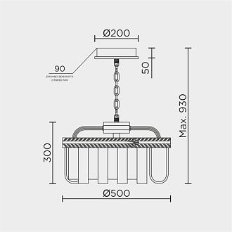 Подвесная люстра MODELUX ML.9542.500 GD