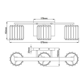 Бра для ванных комнат Quoizel, Арт. QZ-DIVINE3-PC-BATH