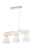 Люстра L650 x W140 x H240(1000), мм, 3*40W (120W), FGD+WH (Золото+Белый) Sfera Sveta 85661/3P FGD+WH