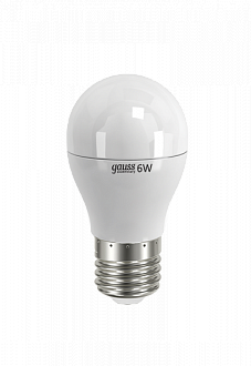 53226 Лампа Gauss Elementary Шар 6W 450lm 4100K Е27 LED 1/10/100