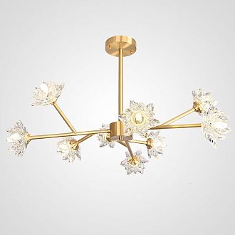 Люстра на штанге LOTOS TWO D80 80*80*38 см, 9*G9*40W, ImperiumLoft LOTOS-TWO01, Золотистый