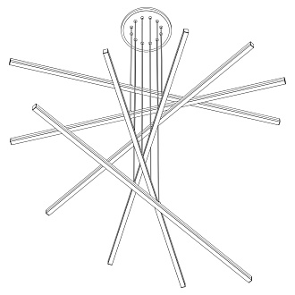 Люстра подвесная 120*21-130 см, LED 200W, 3000-5500K, 18000Lm, 27 м2 Citilux Trent CL203761  с пультом черный матовый