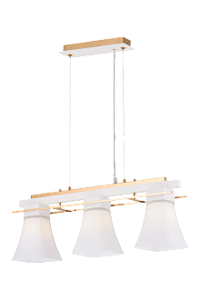 Люстра L650 x W140 x H240(1000), мм, 3*40W (120W), FGD+WH (Золото+Белый) Sfera Sveta 85661/3P FGD+WH