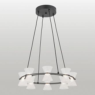 Люстра подвесная *48*35-120 см, 8*LED*3W, 3000K, Lussole Sherman LSP-7465, черный