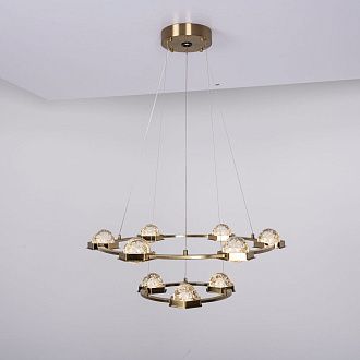Подвесная люстра WALSH L10 70*70*150 см, 10*LED*5W, 3000K, ImperiumLoft 195470-23, Латунь