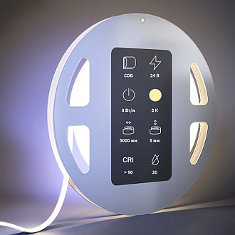 COB светодиодная лента Ultra 24В - 8Вт/м 3000К 5м IP20 201071 Maytoni  Led Strip, цена за метр, отгружается по  5 м