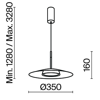 Подвесной светильник 35*328 см, LED, 12W, 3000К, Maytoni El MOD041PL-L15B3K1 черный
