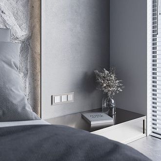 W0033117/ Рамка на 3 поста Senso (дымчатый, стекло soft-touch) Werkel 4690389206450