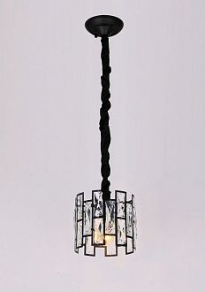 Люстра Ø200 x H800, мм, 1*40W, BK (Черный) Rilon 89013/1R BK