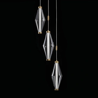 Подвесной светильник *33*60-140 см, *LED*15W, 3000K, Citilux Tanna CL253020, Латунь\Чёрный