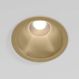 Потолочный акцентный светильник 8*8*6 см, LED, 15W, 4000K, Elektrostandard Forte 25071/LED, латунь, вр 7,1 см