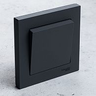 Радиовыключатель клавишный HiTE PRO BASE-1F (Серый, без рамки) HPSW-BASE1F-GR (c фиксацией клавиши)