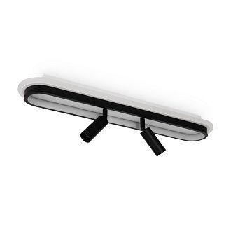Светильник 60*12*-8,5 см, *LED*44W, 4000K, Freya Путь/Route FR6088CL-L48B, Бело-черный