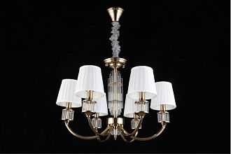 Подвесная люстра 70*45-143,5 см, 6*E14, 40W, Aployt Zhaklin APL.744.03.06, золотой