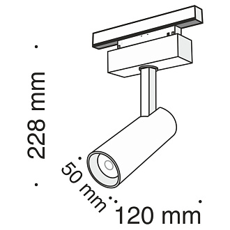 Светодиодный светильник 13W, 4000K, Maytoni Track Lamps TR019-2-10W4K-B, черный