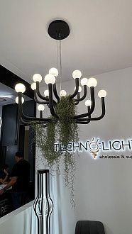 Люстра 38*76*82 см, 1*LED, 71W, 3000K Divinare Floriana 8194/06 LM-94, Черный