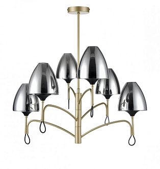 Подвесная люстра  70*70 см, 6*G9 шампань, черный Vele Luce Oro VL5654P26