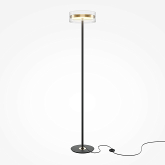 Торшер 160 см, 24W, 3000K, Maytoni Dress code MOD348FL-L24BBS3K, черный-латунь