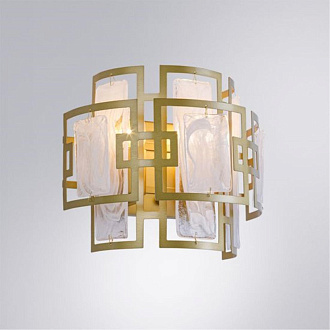 Настенный светильник 28 см, Arte Lamp BLAKE A4087AP-2SG, золотистый