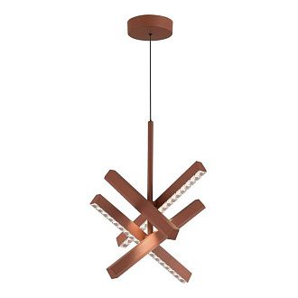 Подвесной светильник 42,3*42,3*-150 см, *LED, 43W, 4000K, ST-Luce Euclidics SL1018.613.04, коричневый