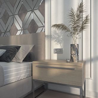 W1271106 Розетка с заземлением и шторками, hammer серебряный Werkel, 4690389162824