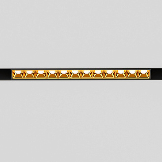 Трековый светильник LED 12W, 4000 К, 22*2,2*4,3 см, черный/золото, Elektrostandard Slim Magnetic 85103/01