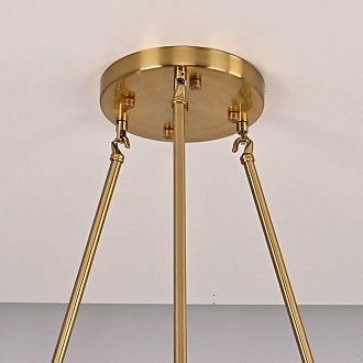 Люстра на штанге TORCHE DE VERRE Round Chandelier 8 116*116*50 см, 8*G9*40W, ImperiumLoft 40.1551, Латунь
