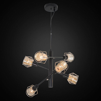 Подвесная люстра Citilux CL542161 Таверна, черный, диаметр 50см