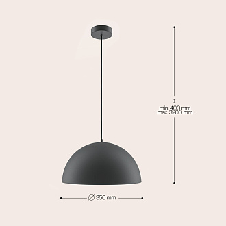 Подвесной светильник  35*0*15,5*40 см, E27 1 40W, К, Черный Maytoni Basic colors MOD168PL-01B