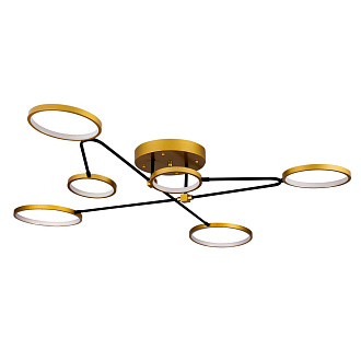 Светильник 125**15 см, LED 45W, 3000 / 6500К, Золото LED4U L200-6
