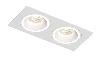 Светильник встраиваемый 17,5*9,2*2,5 см, вр 16*8 см, 2*GU10*15W, Denkirs Halo DK2062-WH, белый