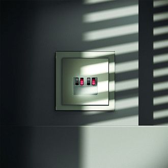 Розетка акустическая встраиваемая Voltum S70 4-местная, сталь пластик Soft touch VLS060305