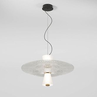 Подвесной светильник 50*50*33-133 см, LED*7W, 4000K, Eurosvet Titania 40029/1 LED, черный, a069225