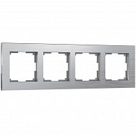 W0041706 Рамка на 4 поста Aluminium, алюминий Werkel, 4690389158070