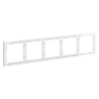 Рамка пластиковая Voltum S70 на 5 постов, белый  пластик  VLS100501