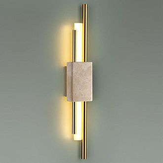 Настенный светильник 60 см, 10W, 3000K, Odeon Light L-vision Travertino 7034/10WL, бронза
